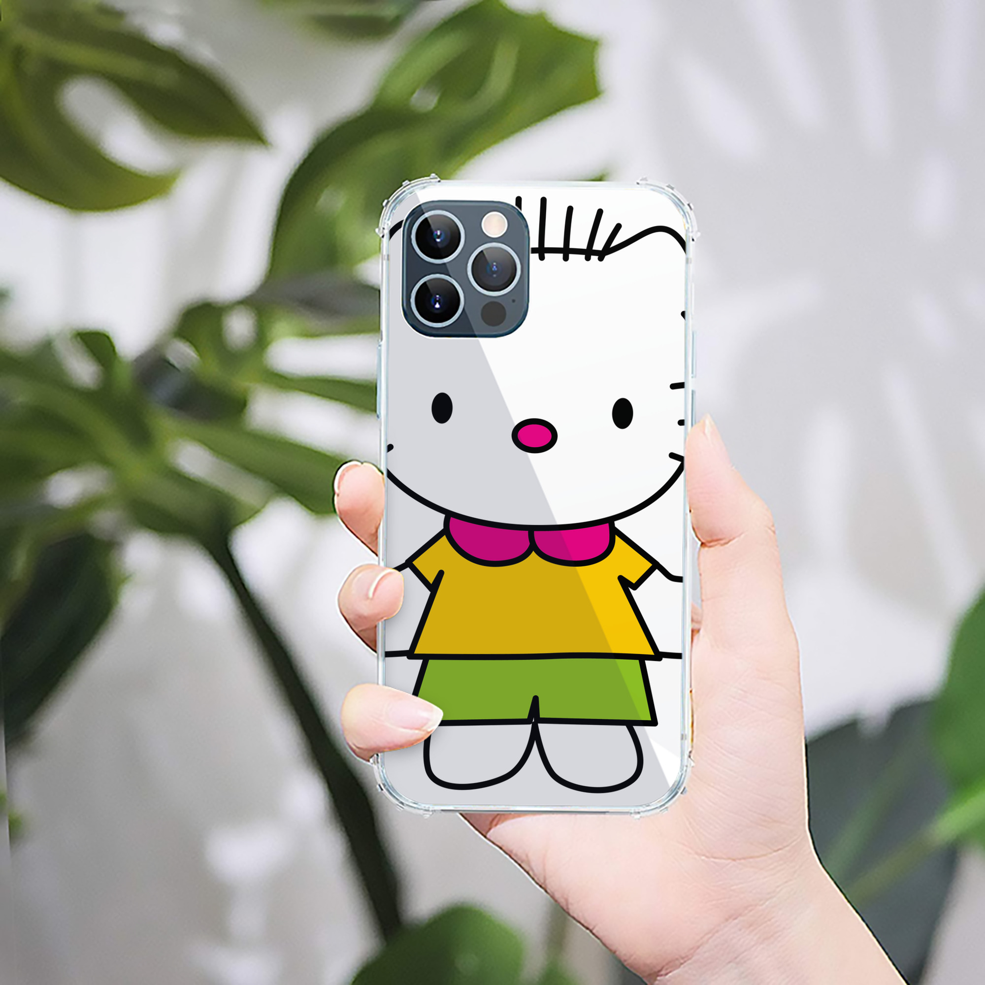 （画像用） Hello Kitty ハローキティ 【iPhone 12シリーズ対応】透明スマホケース（クリアソフトケース）